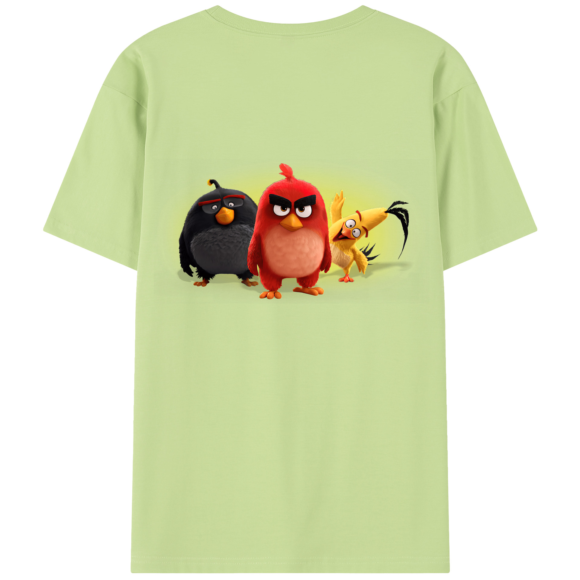 （画像用） Angry Birds アングリーバード 綿100％半袖Tシャツ（背面プリント）